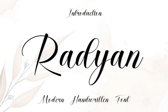 Discover Radyan: A Handwritten Script Font for Makers
