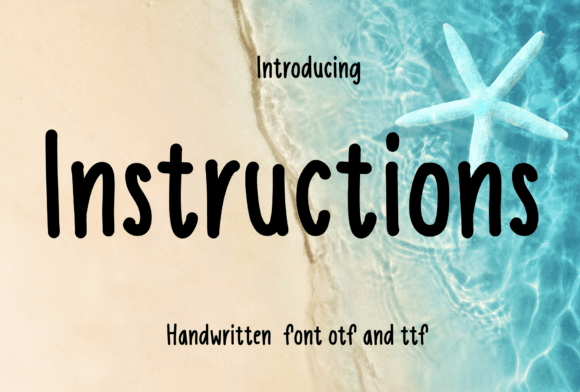 Instructions: A Charming Handwritten Font for Crafters