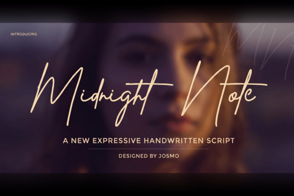 Midnight Note: A Modern Handwritten Script for Web Design