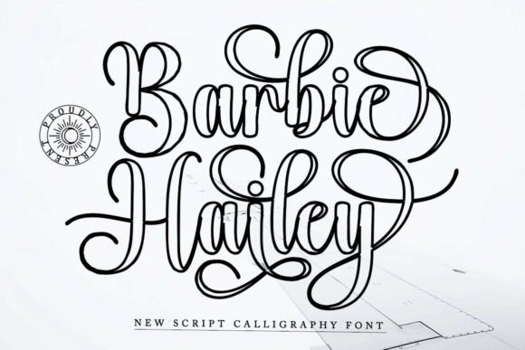 Transform Your Brand with Barbie Hailey Outline Font